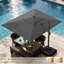 Parasol extérieur en porte-à-faux avec lève-manivelle et base-697828370-697828371