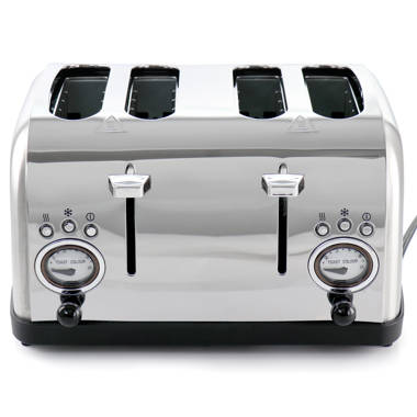  Kenmore Elite 4-Slice Long Slot Toaster Silver, One-Touch  Auto-Lift, Stainless Steel, Adjustable Browning, Defrost, Digital Countdown  Timer, Retractable Cord, Toast, Bagels, Waffles, English Muffins: Home &  Kitchen