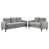 2 Pieces: Sofa, Loveseat  