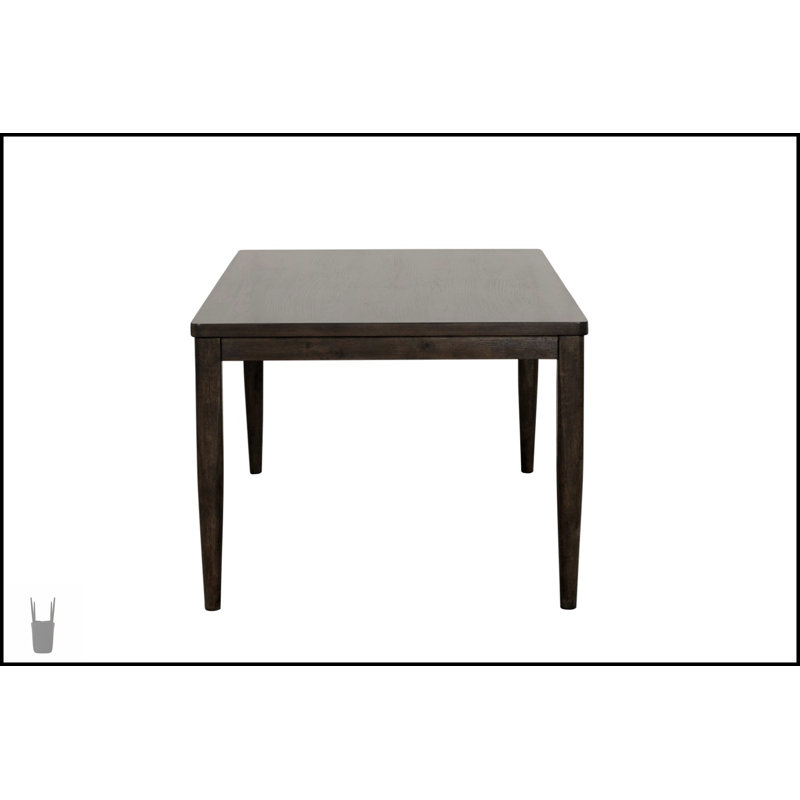 Ensemble de salle à manger 7 pièces en bois de noyer foncé avec table en bois d'hévéa et 6 chaises d'appoint pour les cuisines modernes