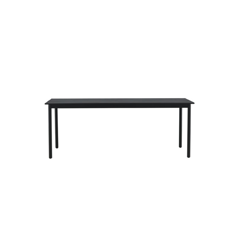 Ekaterena Rectangular Metal Outdoor Dining Table , cm W cm D, Black, 75cm H x 200cm L x 100cm D