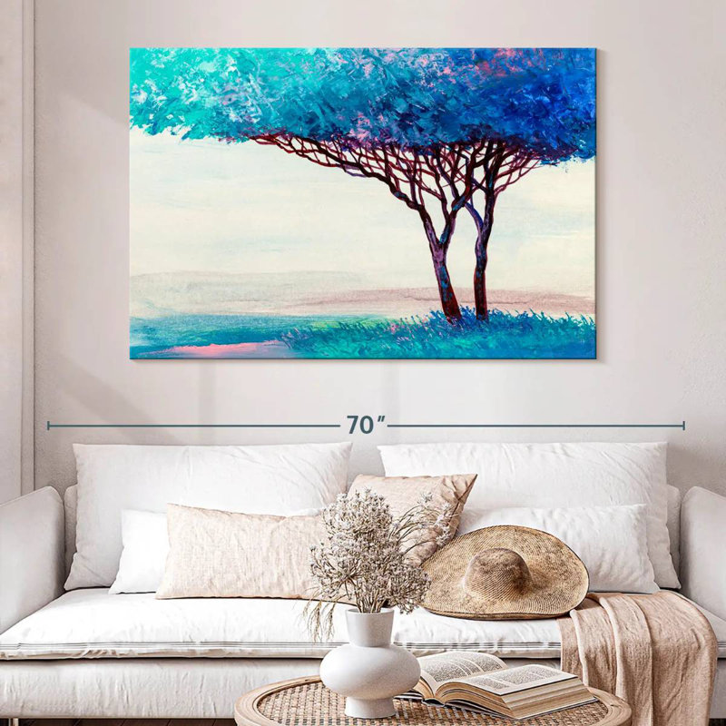 Arbre bleu Harnek, H 34 po x l 51 po