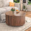 Table basse à plateau relevable avec rangement, table basse ronde en bois-739550186