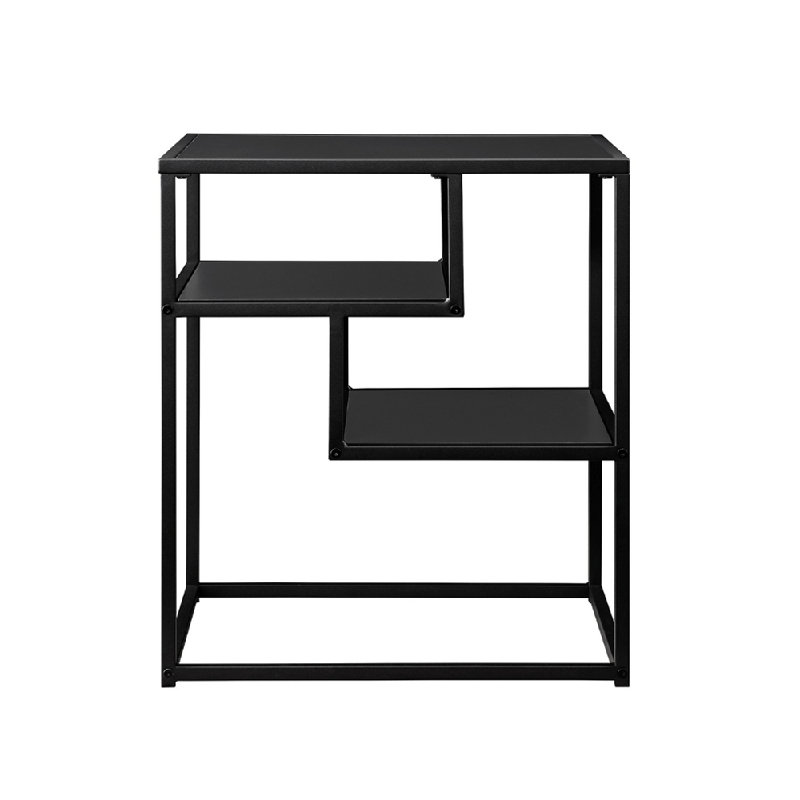 Table d'appoint avec plusieurs tablettes ouvertes (noir), Black