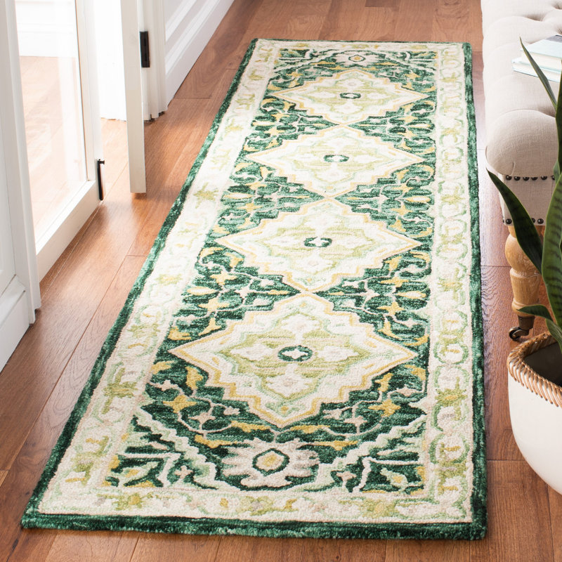 Hand Tufted Wool Southwestern Rug, Runner 2'3" x 9'