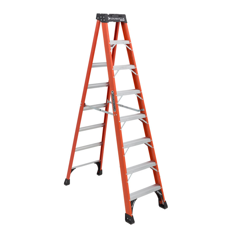 Escabeau Louisville, 8 pi, escabeau en fibre de verre, type Iaa, capacité de charge de 375 lb, Fs1408hd
