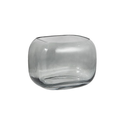 Vase rectangulaire en verre gris fumé Latitude Run®, contenant floral moderne transparent, porte-bougie flottant, décoration de maison, de bureau, de mariage, d'événement, mesure 6,5 po de long, 5 po de large et 5,25 po de haut