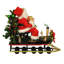Lighted Merry Christmas Train Santa Figurine