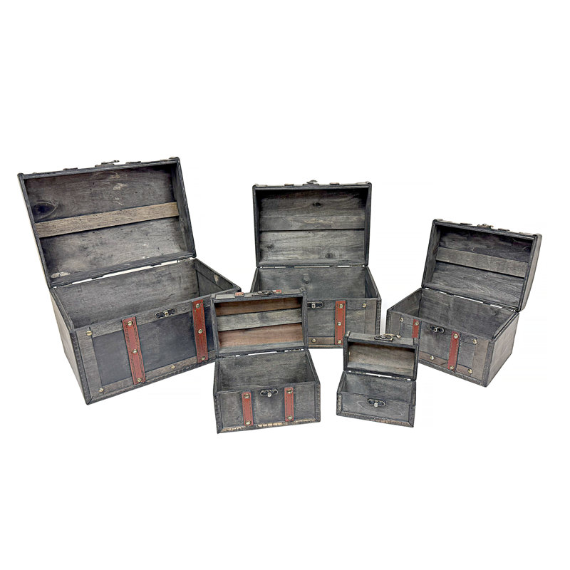 5 Pieces Light Grey Chest Set