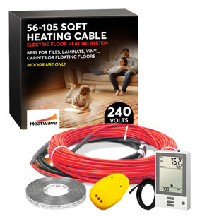 Câble chauffant pour plancher chauffant 240V avec thermostat de défaut à la terre HeatWave