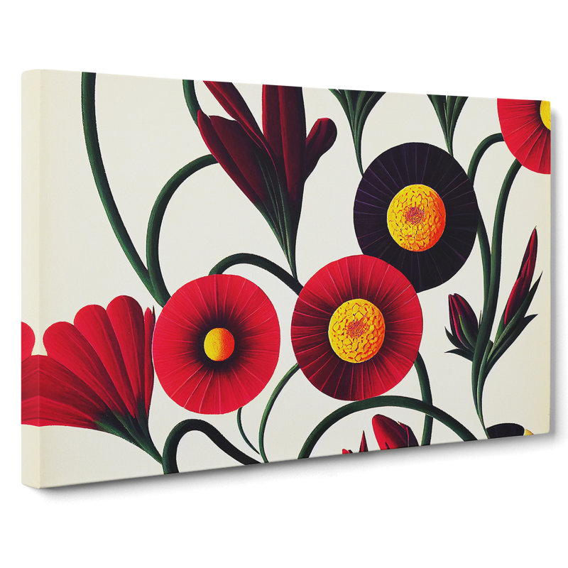 XXX-H1022-WF-7115X Precious Flowers - Wrapped Canvas Print, 35cm H x 50cm W x 3cm D
