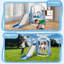Ensemble de glissade et de balançoire pour enfants 4 en 1, glissade pour tout-petit avec panier de basket et balançoire-124668252