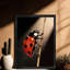 Art encadré noir, coccinelle, impression rétro-26532191