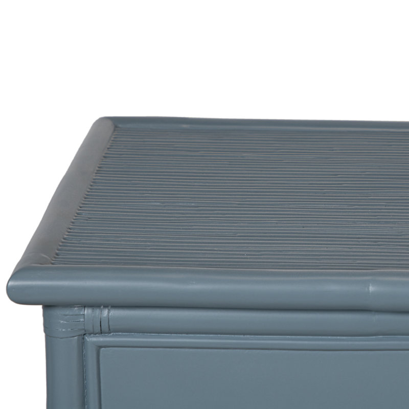 54'' Wide 3 Drawer Rattan Wood Sideboard, Regatta Blue