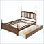 Grand lit plateforme avec lit gigogne simple TG et tiroirs de rangement-133631712