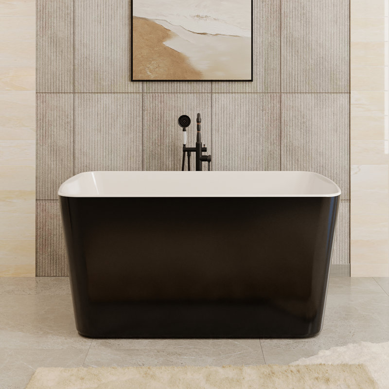 Glendale Casainc 43'' Freestanding Soaking Acrylic Bathtub