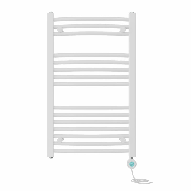 Curved Towel Rail Heated Towel Rails, 80" H x 50" W x 5.2" D, White