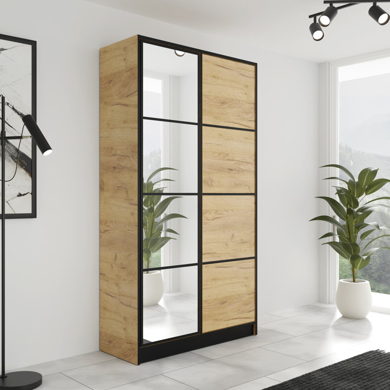 Ridan 2 Door Wardrobe, Oak Craft Gold