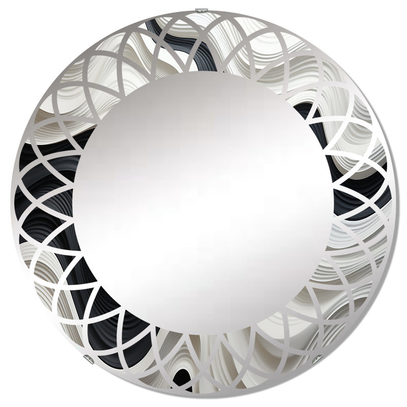 Danos - Miroir mural moderne rond, 32 po x 32 po