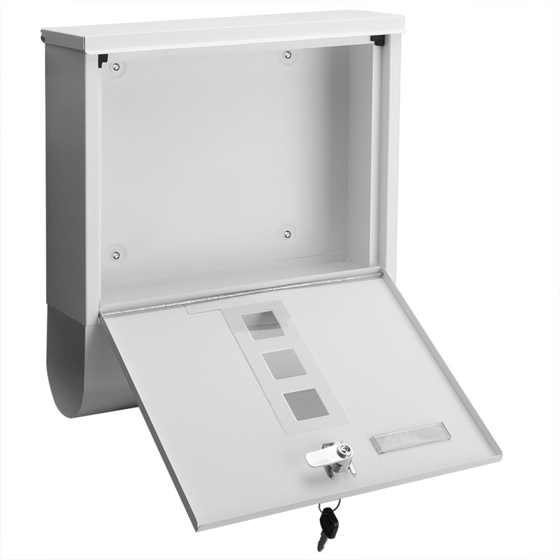 Atarah 34cm x 14cm Steel Wall Mounted Post Box, White
