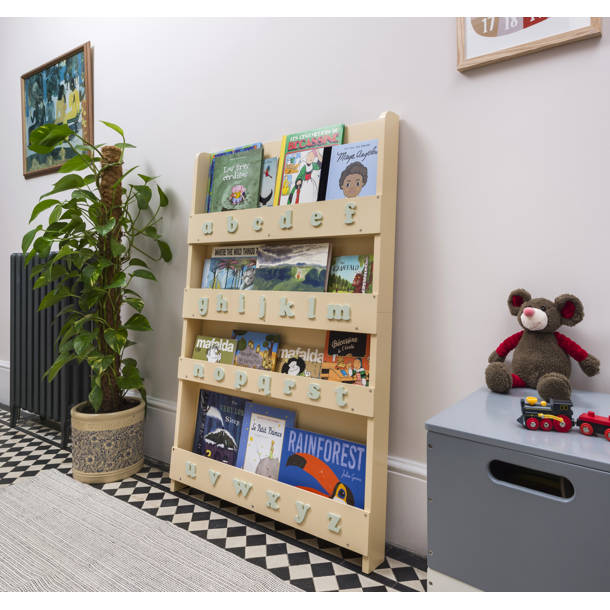 Tidy Books 4 Compartment Solid + Manufactured Wood Book Display ...