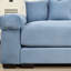 Velours côtelé bleu 28 avec structure rembourrée de haute qualité et disposition de sièges personnalisable: accoudoirs très épais, confort profond et flexibilité
