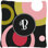 Monogramme rétro en noir intérieur/extérieur Throw Pillow