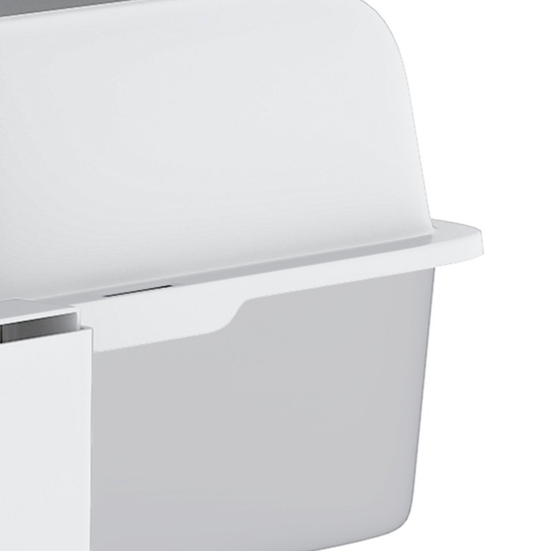 Charliann Stainless Steel Litter Box with Scoop, Grey