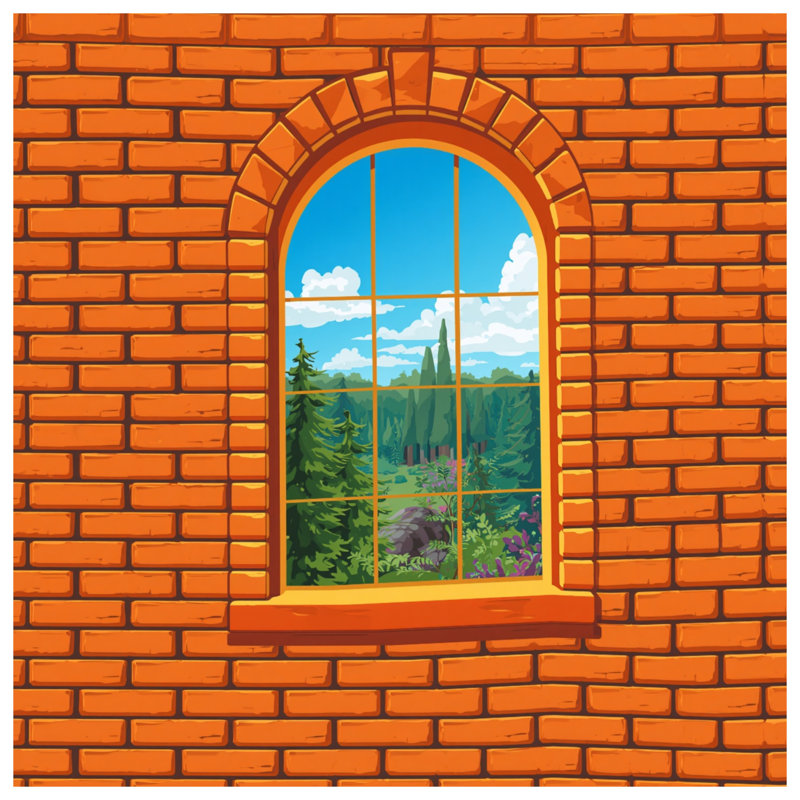 Rideaux de fenêtre Brick Wall, Blockout, 50 po x 92 po - 1 panneau