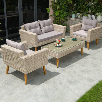 Glovsky 4 - Person Patio Conversation Set with Cushions