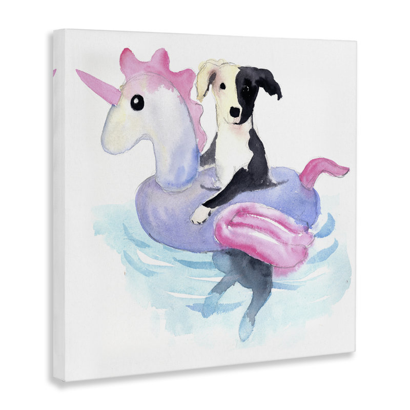 «Sandy Dog Pool Float» par Geoff Allen, H 24 po x l 24 po