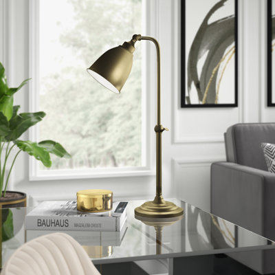 Aieden 28" Metal Adjustable Lantern Table Lamp with Dome Shade