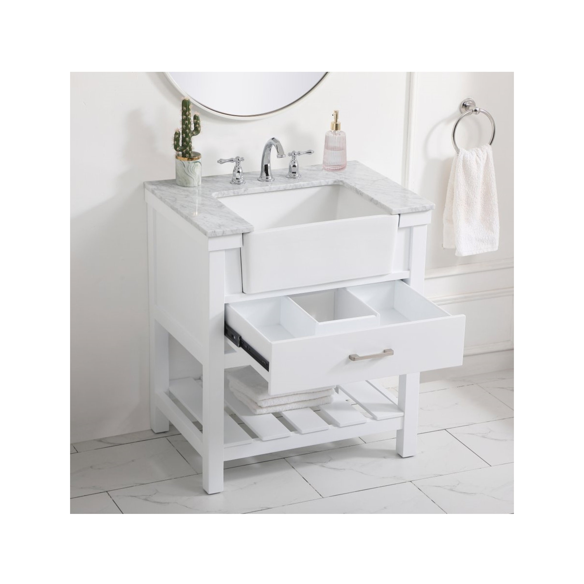Pelaghia 30'' Single Bathroom Vanity, White