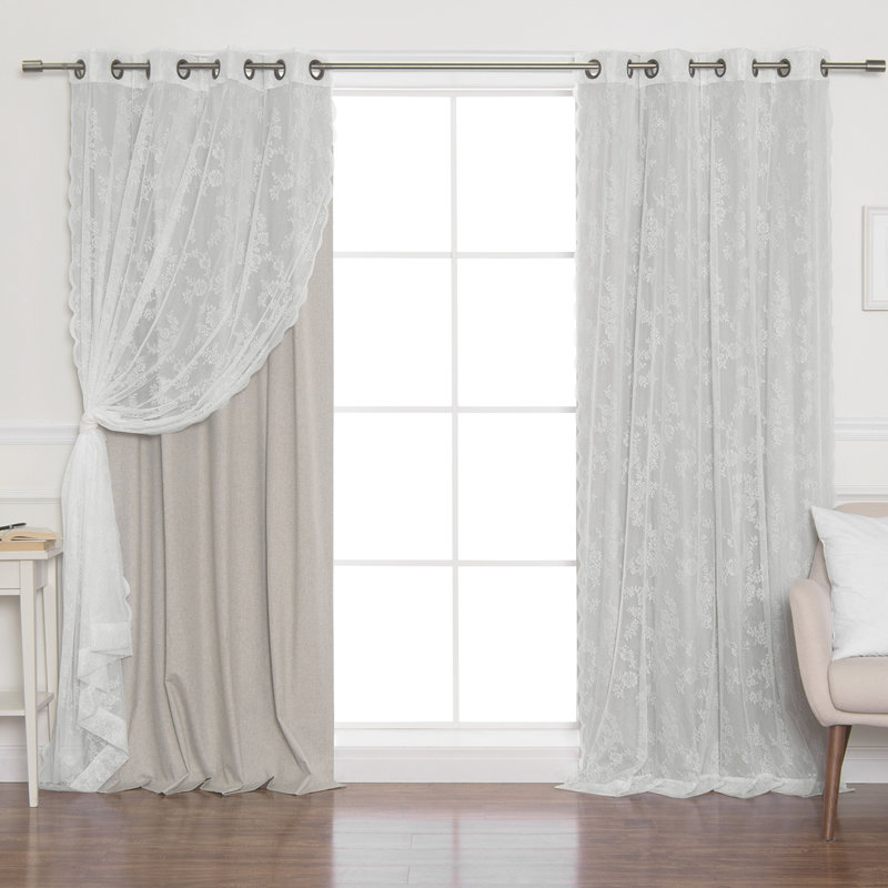 Fortney Polyester Sliding Panel Pair, 52" x 84", Natural
