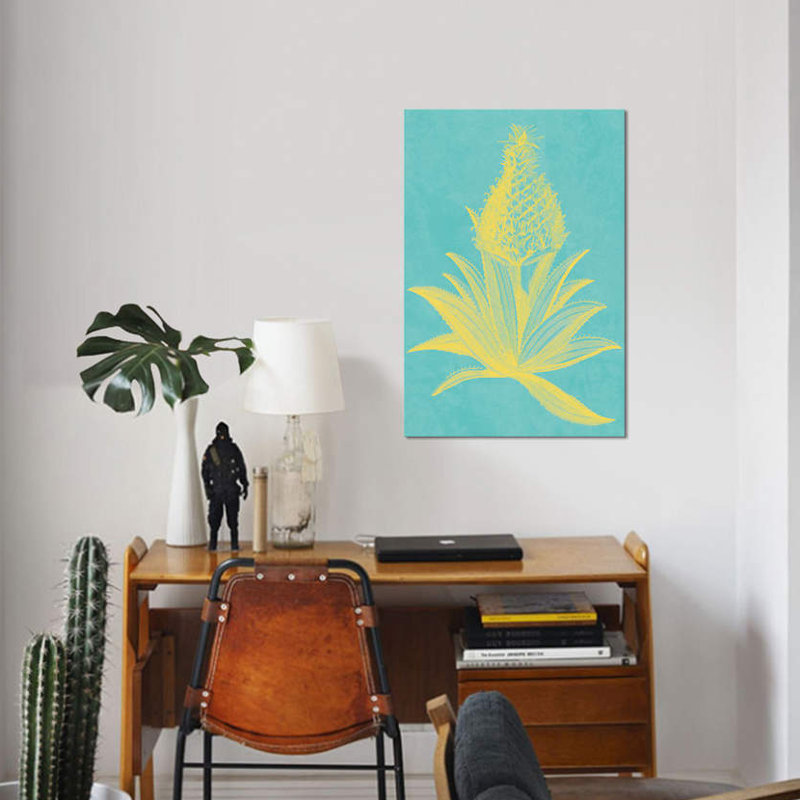 « ananas frais i », impression sur toile, H 26 po x l 18 po x P 1,5 po, Toile tendue, Pas de tapis