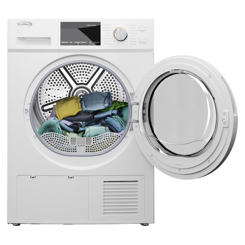 KoolMore 4.4 Cubic Feet Vented Electric Stackable Dryer with Steam Dry and Sensor Dry