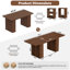 Table de salle à manger extensible en bois de 60 à 78 po avec tiroirs de rangement cachés et feuilles amovibles-750910199