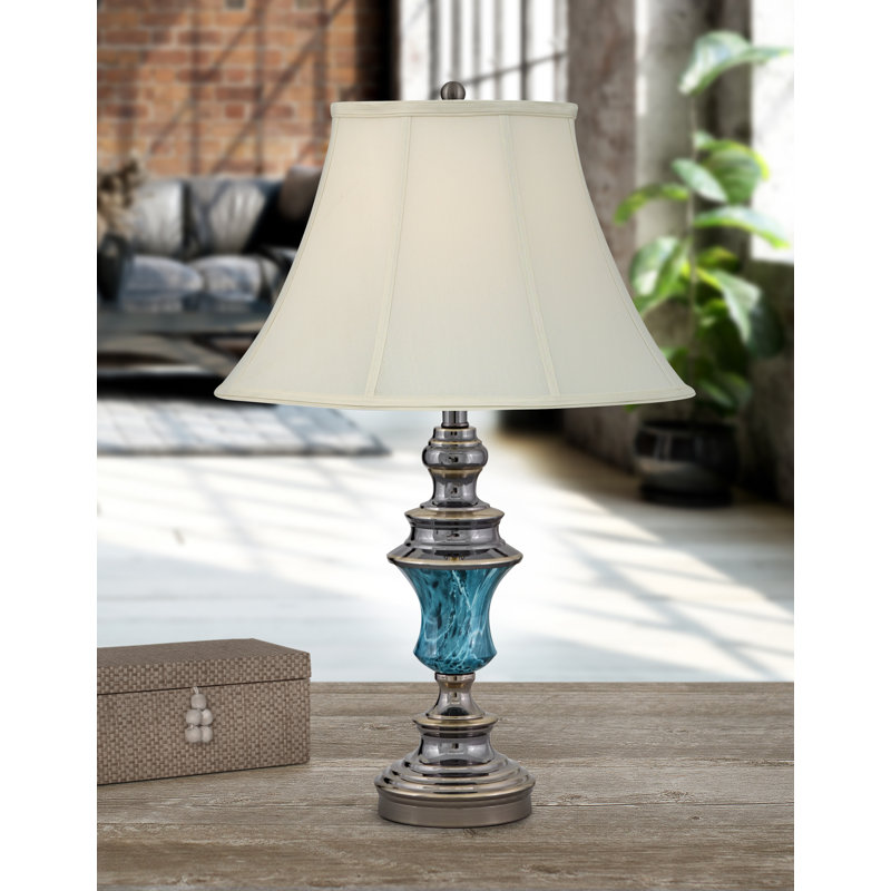 Rigoso - Lampe de table 28 "à interrupteur tactile poli avec ports USB