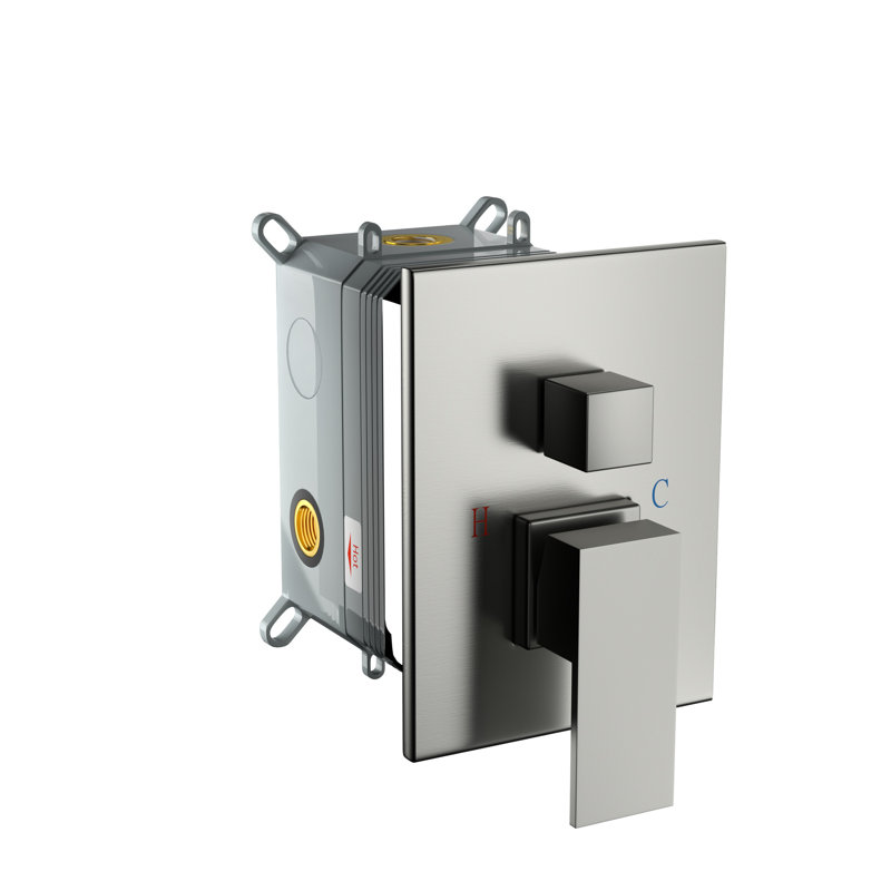Dual Shower Head System - 10 Inch Brushed Nickel With Easy Installation, Nozzle And Handheld Option Square Rainfall Head, Spray Feature For A Safe Enjoyable