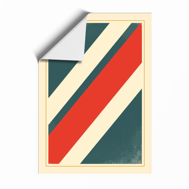 Diagonal Rhythm Geometric - Framed Print, Unframed, A3 - 42.0 x 29.7 cm