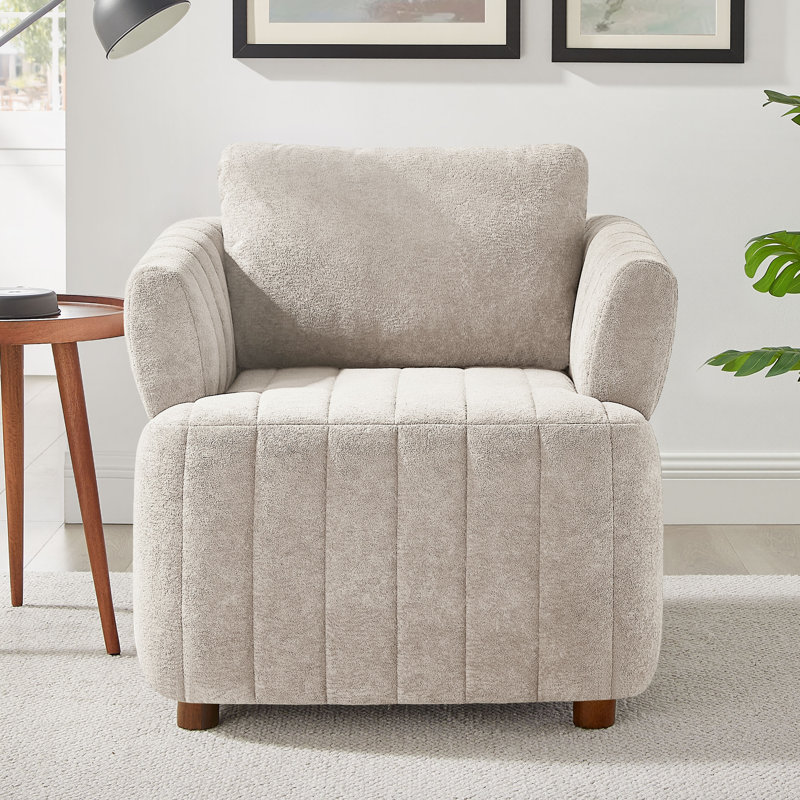 Upholstered Living Room Chair, Accent Chair, Camel