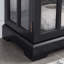 Vitrine antique à DEL avec 4 portes en verre, panneau arrière en acrylique et tablettes réglables pour la maison ou le bureau-1279367461