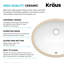 KRAUS Elavo. Oval Porcelain Ceramic Undermount Bathroom Sink In White With Overflow Drain, KCU-273
