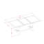 Ensemble de table de cuisine 5 pièces pour 4 personnes comprenant une table rectangulaire à rallonge amovible et 4 chaises rembourrées en lin gris, 107 x 234 cm, couleur noyer-2033030738-2097424669