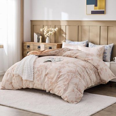Jacquard Floral Duvet Cover Set 3 Pcs