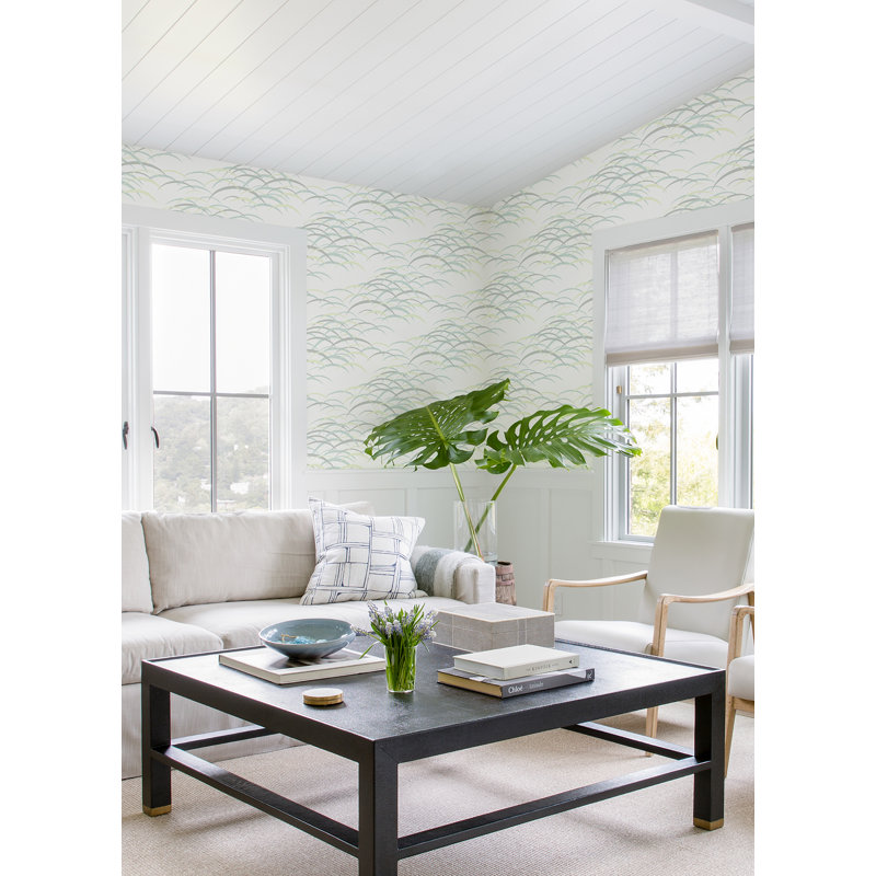 Rouleau de papier peint abstrait L 27 pi x l 27 po Laventall Kasia, Blanc