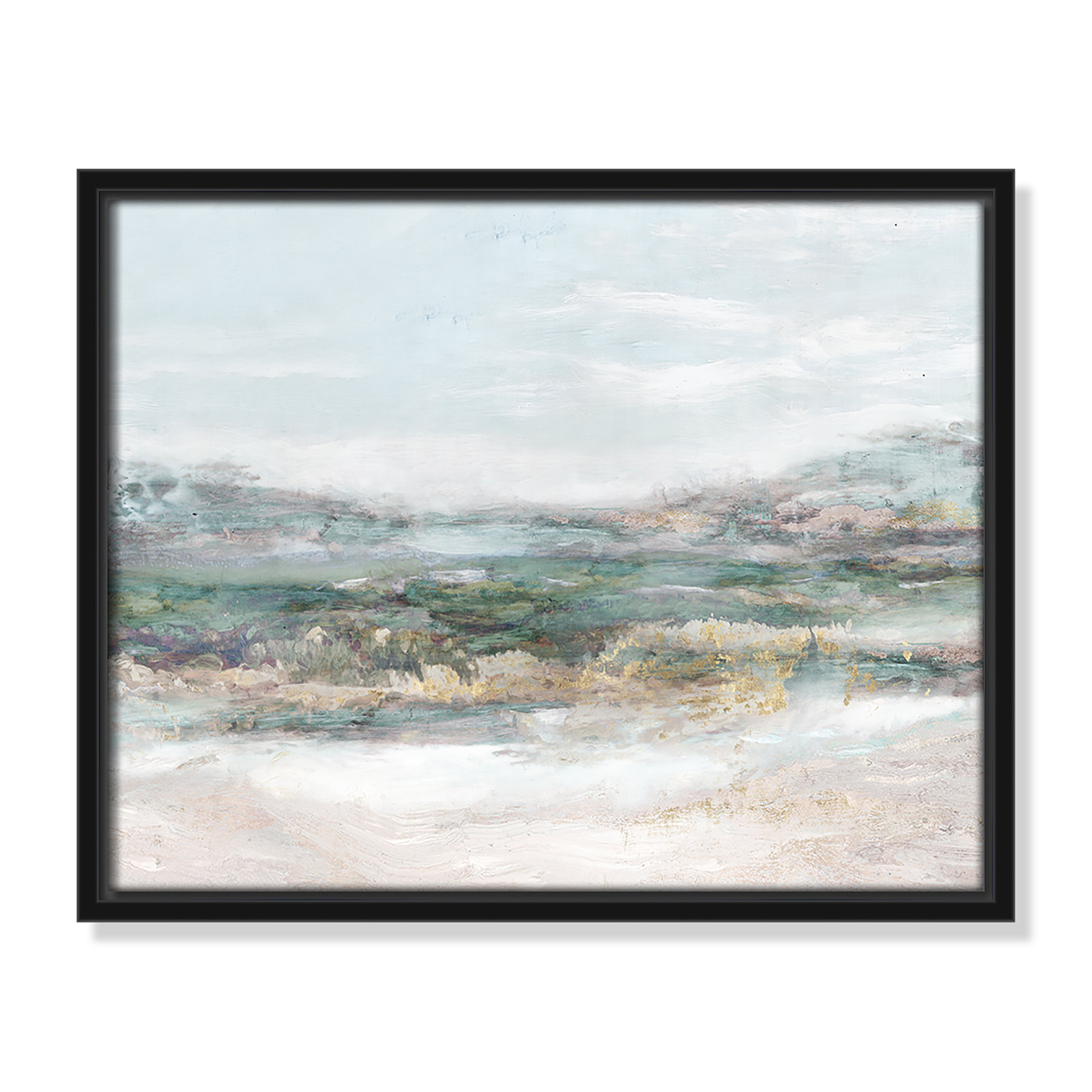No Mat, 12.5" H x 15.5" W x 2" D, Black Framed Canvas