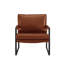 Fauteuil club en similicuir brun Gracie Mills-838025490