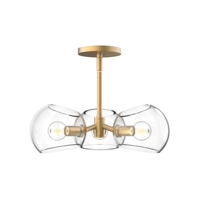 Willow 3 Light Glass Pendant