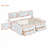 Full Size Wood Daybed with 2 Bedside Cabinets, Upper Shelves and 4 Drawers-260566052